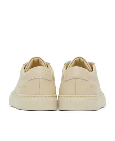 Common Projects Serial Number Embossed Low-top Casual Shoes In Nude