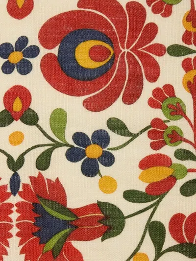 La Doublej Floral-print Napkin (set Of Two) In Neutrals