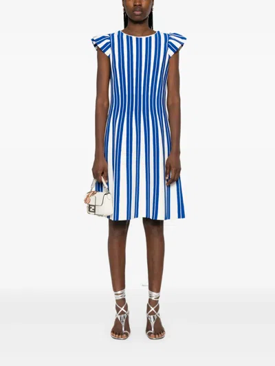 条纹迷你连衣裙