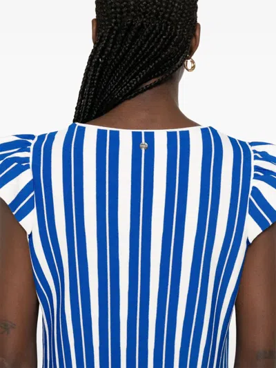 条纹迷你连衣裙