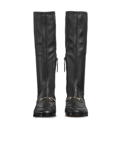 Gucci Ankle Boots With Flat Sole And Gold-tone Hardware In Black