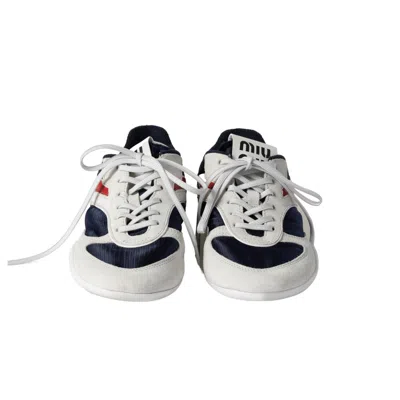 Miu Miu Multicolor Tech Fabric And Suede Gymnasium Sneakers In Animal Print