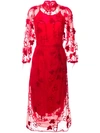 SIMONE ROCHA floral tulle midi dress,DRYCLEANONLY