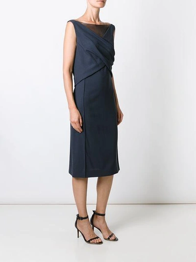 Shop Nina Ricci Crossed Detailing Mid Dress