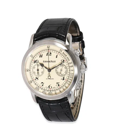 Pre-owned Pre-owned Audemars Piguet  Audemars Piguet White Gold Jules Audemars 26100bc. Oo. D002cr.01 43.10 In Black