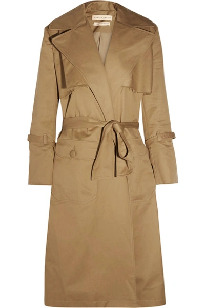 Maggie Marilyn Woman Be Mine Oversized Cotton-twill Trench Coat Camel