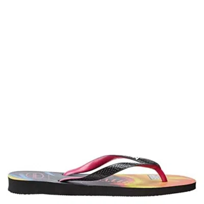 Havaianas Top Marvel Flip Flops In Pink/black