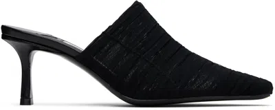 Jimmy Choo Lotta 65 Ruched Tulle Mules In Black