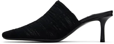 Jimmy Choo Lotta 65 Ruched Tulle Mules In Black