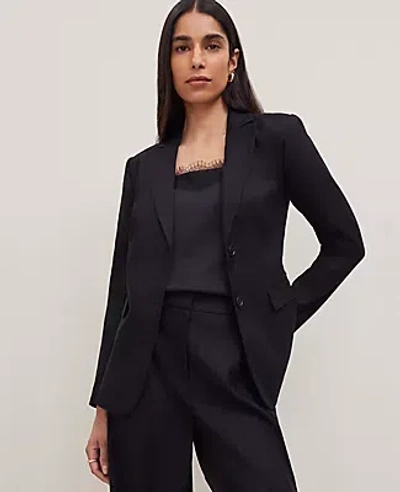 Ann Taylor The Notched Two Button Blazer In Black