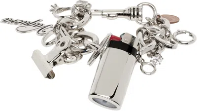 D'heygere Silver Vaquera Edition Charm 2.0 Bracelet In Silver/white