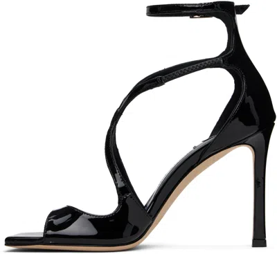 Jimmy Choo Azia95 Sandals With Squared Open Toe And Ankle Strap In Black