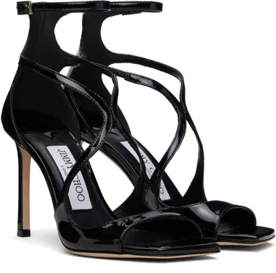 Jimmy Choo Azia95 Sandals With Squared Open Toe And Ankle Strap In Black