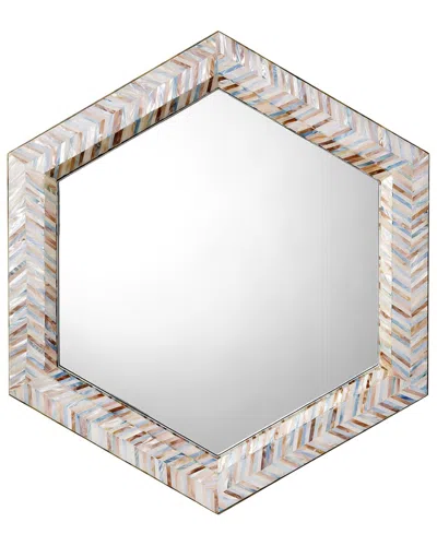 Jamie Young Academy Mother-of-pearl Hexagon Wall Mirror