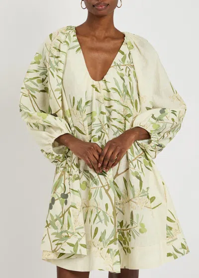 Bernadette V-neck Floral-print Mini Dress In Multi