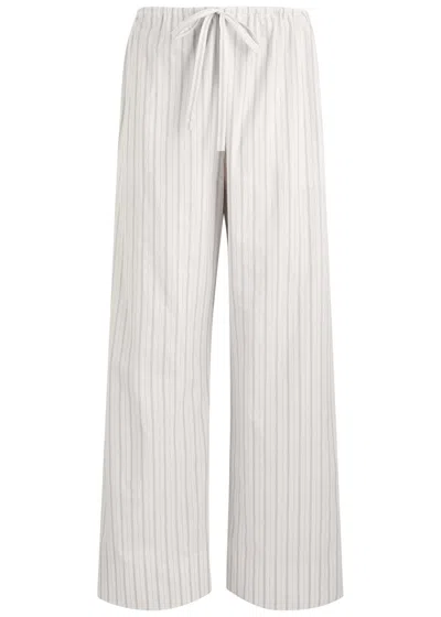 The Row Hypnosta Trousers In White With Stripes In Multi