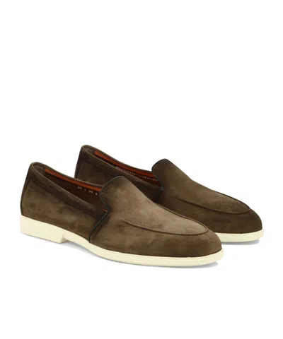 Santoni Loafers In Brown