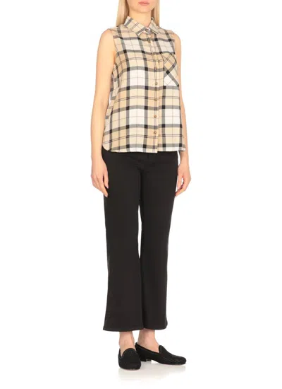 Barbour Agnes Sleeveless Shirt In Beige