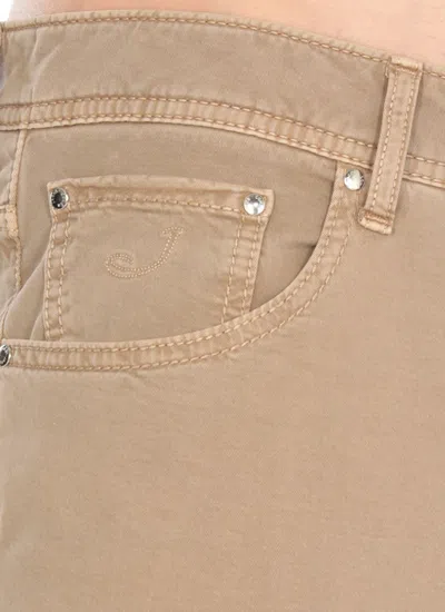 Jacob Cohen Bard Mid-rise Slim-fit Trousers In Beige