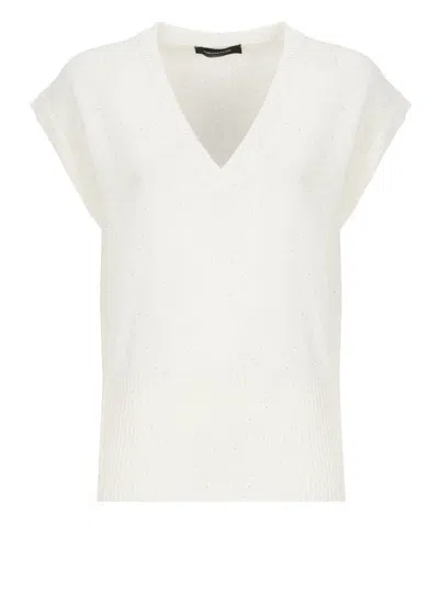 Fabiana Filippi Cotton And Linen Sweater In White