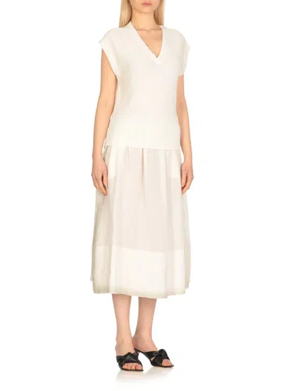 Fabiana Filippi Cotton And Linen Sweater In White