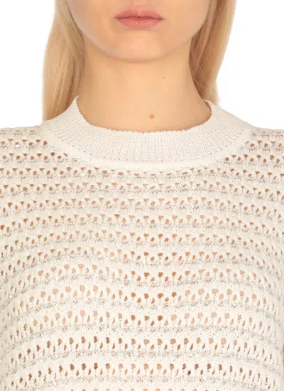 Fabiana Filippi White Cotton Sweater In White