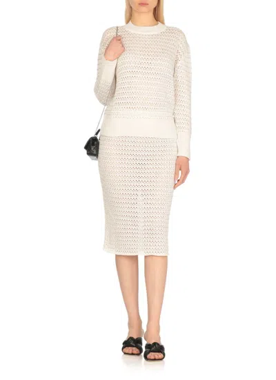 Fabiana Filippi White Cotton Sweater In White