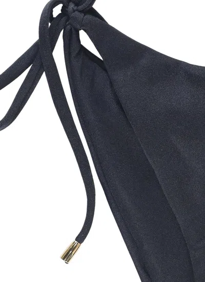 Miss Bikini Blue Triangle Bikini With Metallic Accents In Blue