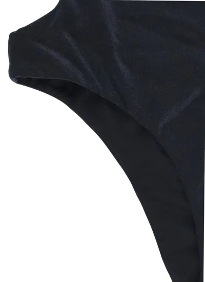 Miss Bikini Black Swimsuit With Front Cut-out In Blue