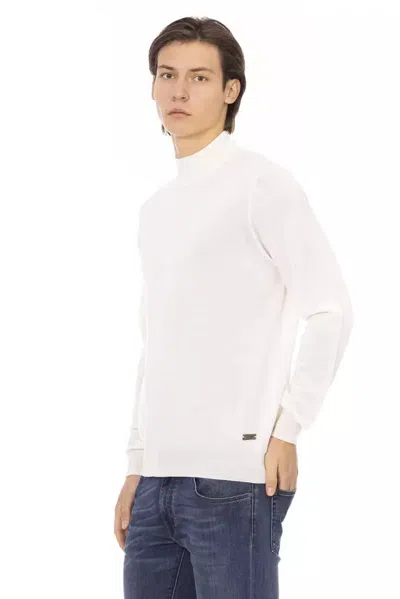 Baldinini Trend White Fabric Men Sweater In White