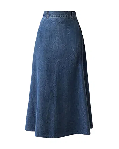 ROHE A-LINE DENIM MIDI SKIRT 