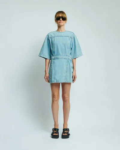 Haikure Emy Dress In Light Wash Denim
