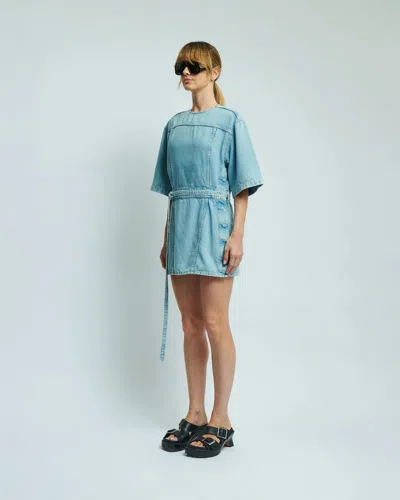 Haikure Emy Dress In Light Wash Denim
