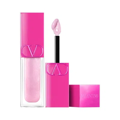 Valentino Beauty Puffer Gloss Lipstick In 300r In My Glowing Era