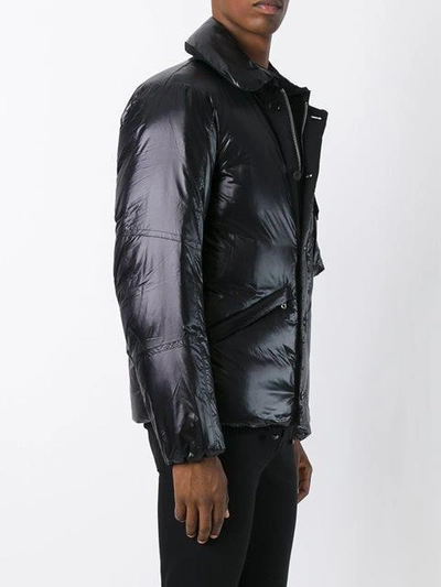 Shop 08sircus Padded Bomber Jacket - Black