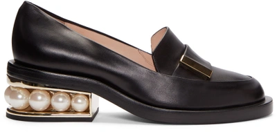 Nicholas Kirkwood Casati Embellished Leather Loafers In Black