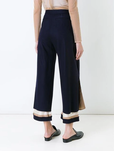 Shop Undercover Layered Flared Trousers In Blue