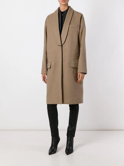 Shop Givenchy Oversized Mid-length Coat - Neutrals In Nude & Neutrals