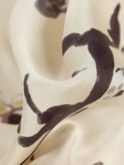 Burberry Seidenschal Mit Print In Nude