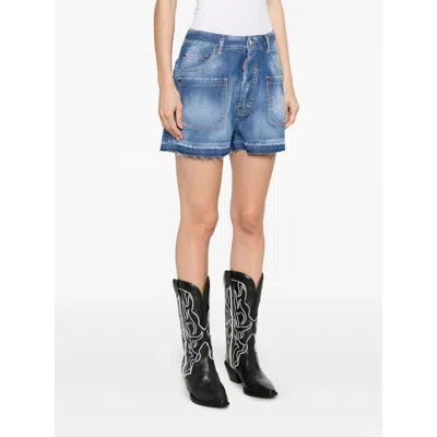 Dsquared2 Medium Wash Baggy Shorts