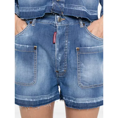 Dsquared2 Medium Wash Baggy Shorts
