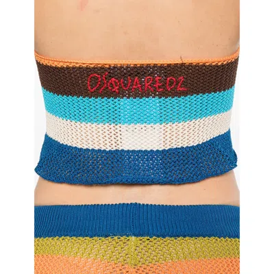 Dsquared2 Summer Lovers Halterneck Cropped Knit Top