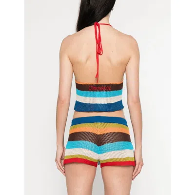 Dsquared2 Summer Lovers Halterneck Cropped Knit Top