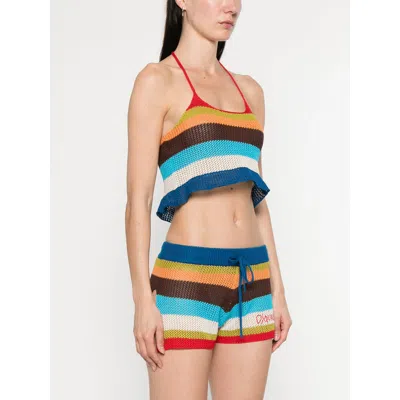 Dsquared2 Summer Lovers Halterneck Cropped Knit Top