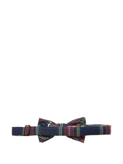 Romano Plaid-checked Bow Tie In Blue