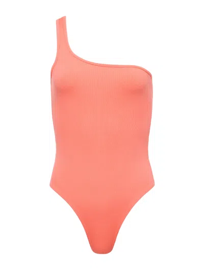 L Agence Cassidy One-shoulder Bodysuit In Pink