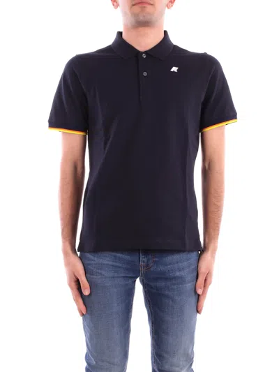 K-way Vincent Slim Pique In Blu Depth Blu