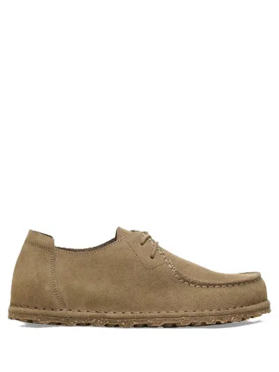 Birkenstock Utti Lace Suede Derby Shoes In Brown