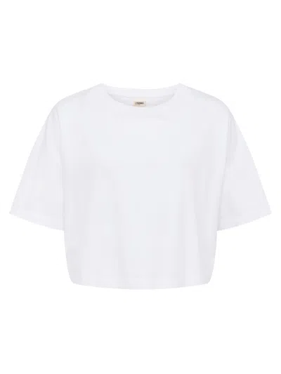 L Agence Daria Oversized Cropped Tee In White