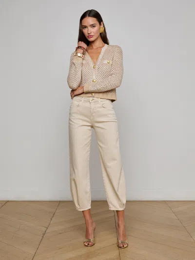 L Agence Krista Tapered Jean In Biscuit